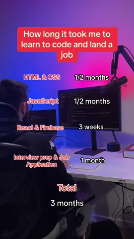 When I started learning how to code I had to put in countless hours a day to learn new concepts. I even worked at an internship that paid $2 an hour to help better myself in this profession and it eventually paid off and now i’m making over 10k/month. If you want to do the same follow me and I’ll help you in your journey 🫡#programming #computerscience #softwareengineer #Tech #learntocode #coding 
