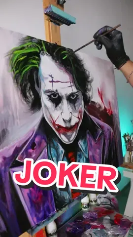 WHY so serious?JoKer 🃏 Let me know what do you think.. Smash the like button and share this🔥 You can find this painting available on my shop. #joker #batman #fy #art 