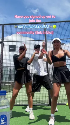 Sign up to join a free community of tennis besties !! 💖🎾🫶🏻 link in bio !