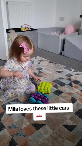 Mila loves to play with these toy cars #toddlersoftiktok #playtime #kidstoys 