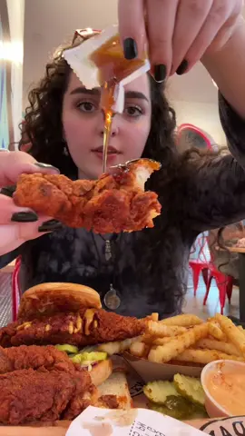@Dave’s Hot Chicken hot slider & tender w/ fries 🌶️✨  #crunchy #crunchyasmr #crunchyasmrs #crunchsounds #crunchysounds #crunchymukbang #eatwithme #mukbang #mukbangeatingshow #FoodTok #eatingasmr #foodasmr #mukbangasmr #asmreating #eatingshow #eatingshowasmr #eatingsounds #mukbangs #mukbangvideo #letseat #watchmeeat #eatingsounds #daveshotchicken #daveshotspicychickensandwich #daveshotchickenreview 