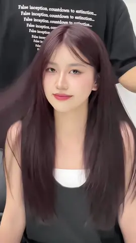 Duỗi hơi nước tự nhiên kết hợp màu nâu ánh tím không cần tẩy siêu xinh luôn ạ 🥰 #xuhuongtiktok #rạchgiá #tócdepmoingay #kiengiang #phúquốc #trakymientay 