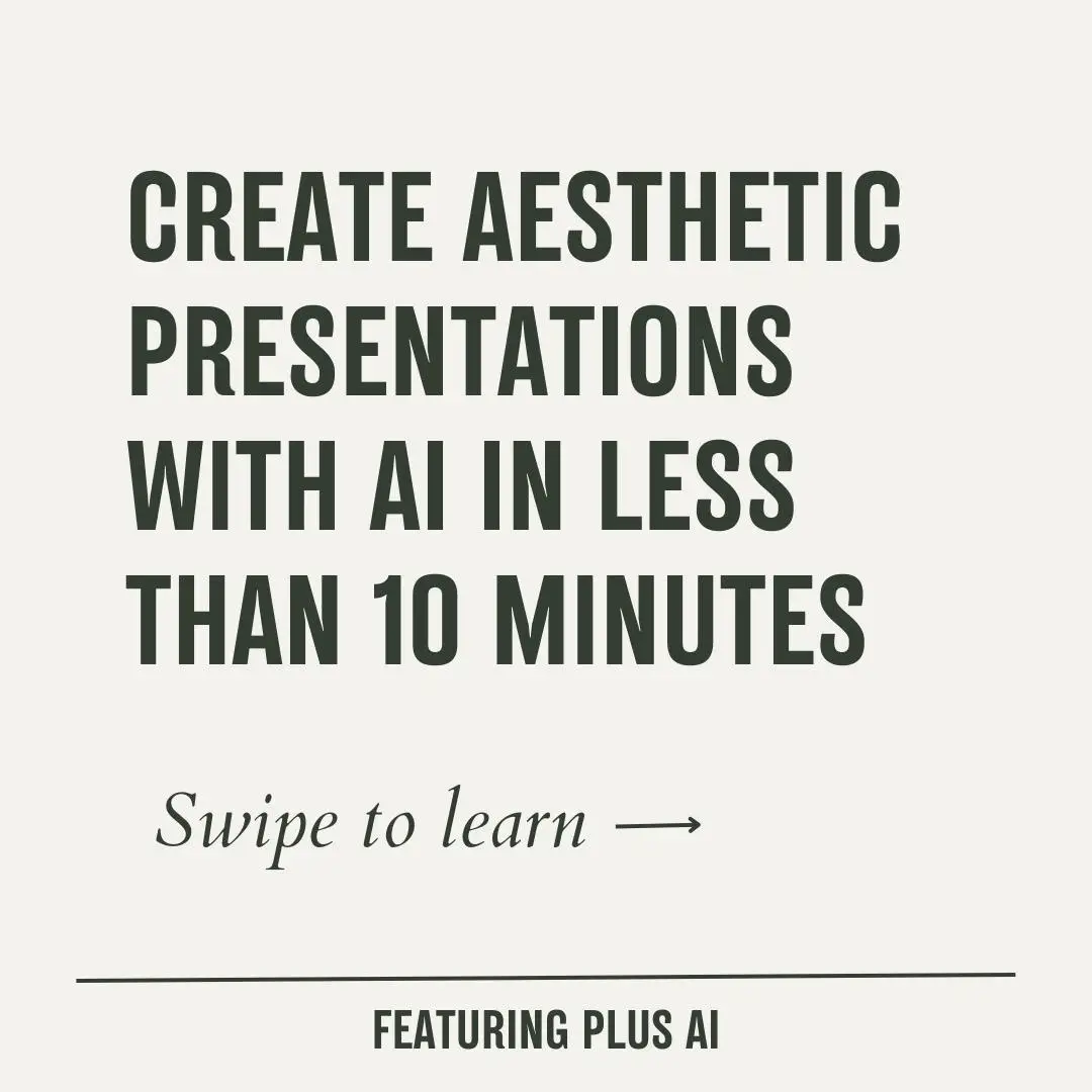 Tired of spending endless hours on presentations? AI to the rescue and @plusdocs makes it even easier to use!  Let's be real, nobody has time for that: with AI, whip up ideas and slides in a fraction of the time #AI #timesaver #presentation #googleslides #plusdocs #AIpresentation #AItool #aitimesaver 