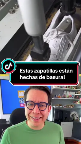 Estas zapatillas están hechas de basura! #basura #zapatillas #plastico #contaminacion #fyp #adaptateoapartate #diegoquiroz 