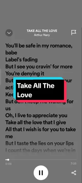 Take All The Love - Arthur Nery Next Song? #karaoke #FiestaNaSaTikTok #fyp #newsong #lyricsvideo #music #fullsong #fypspotted 