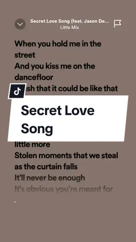 Secret Love Song!🎶 #littlemix #ruelyrics #spotify #songlyrics #viralllllll #fypシ #fypviralシ #trending 