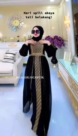 Rekomendasi abaya turkey lengan balon dan ada tali belakang! #abayalenganbalon #gamisabayahitamkekinian #abayaturkeybordir 