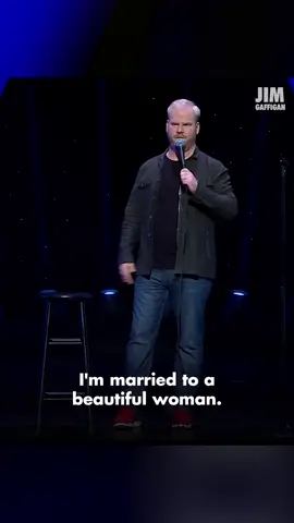 I'm happily married because I have to say that. #marriage #wife #jimgaffigan 