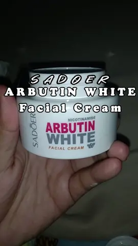 Arbutin White of Sadoer is one of my fave cream ever!! 🥰😭 This products really is a holy grail!! #sadoerarbutinwhitefacecream #holygrailproducts #fyp #trending #sulitfinds 