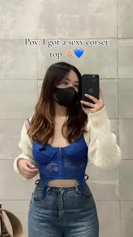 Corset Top💙 Very high quality and pretty🫶🏻 #fyp #foryou #tiktokfinds #strawiefinds #corsettop #corsettops #sexylace #trendingvideos 