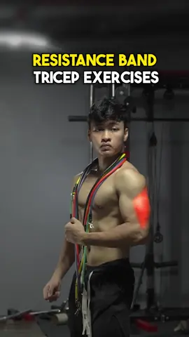 Resistance bands home tricep exercises 🔥💯 #workout #homeworkout #GymTok #Fitness #FitTok #tricepsworkout #triceps 