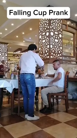 Try not to laugh #fallingcup #fallingteacup #prank #trending #😂😂😂 
