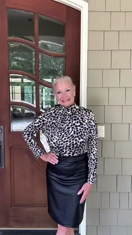 Boss Lady Style.. At 66 I am still a sought after  interior designer so I dress like it. Walk into a room and own it. No old lady style allowed. And can someone please explain to me what that is?😳 Even my female clients get excited to see what I’m wearing because they are inspired by my fashion sensibilities at 66. This is why I’m so excited to share with you the latest liquid leather collection from @clarasunwoo! They know how to dress the Boss  Ladies! I am wearing: Crushed Silk Knit - Mock Neck Pleated Detail Top - Cheetah Spot Size: medium Liquid Leather™ Cropped Tuxedo Blazer - Black Size: Medium Liquid Leather™ - Pencil Skirt - Black size: Medium How do you control your working environment without saying a word (hint: dress like a Boss Lady) Whether or not you are a Boss Lady, dress like you own the room! Use my code: ROBIN 10 and get 10% off your purchase! Link in the bio! ⬆️⬆️⬆️⬆️ #clarasunwoo #ad #liquidleather
