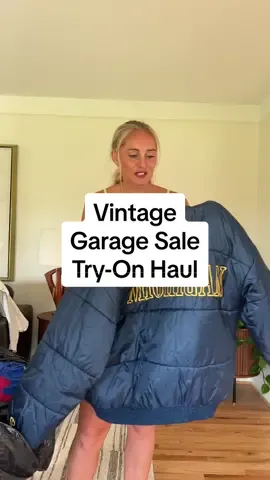 Best vintage garage sale of my life! #tryonhaul #vintagefashion #tryon #garagesale #vintagefinds #vintage 