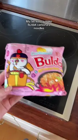 My favourite way to make the Buldak carbonara noodles🍜 #foryou #foryoupage #fyp #buldak #carbonara #noodles #buldakcarbonara #samyangnoodles #nudler
