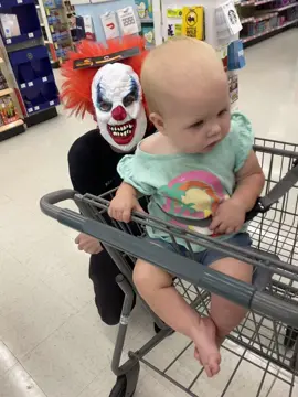 People will call me mean. BUT before anyone calls me mean she loved masks before this and still does. 🤣 #halloween2021 #spookyseason #spooky #clown #mask #scarytiktoks #babiesoftiktok 