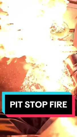 Things got hot on pit road. Like, really hot. @MECHANIX WEAR @RFK Racing #NASCAR #Pitstop #Fire #FYP #nascarpitcrew 