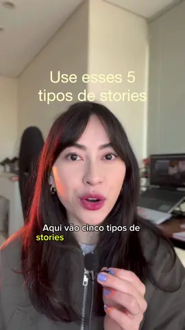 5 tipos de stories para você fazer no seu perfil e deixar o seu perfil com conteúdo ativo! Você gosta desse tipo de video?  Qual ideia para o próximo? #marketingdeconteudo #empreendedorismodigital #criacaodeconteudo #creator 