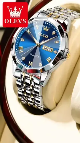 OLEVS Jam Tangan Couple Pasangan Anti Air Original Kalender Bercahaya Luminous Stainless Steel Analog Couple Watch #jamtanganoriginal #jamtanganbranded 