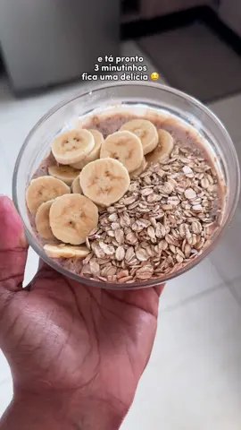 um lanche da tarde que pode ser usado como pré treino, 3 minutinhos e fica uma delícia 🤤 #academia #foryou #gym #Fitness 