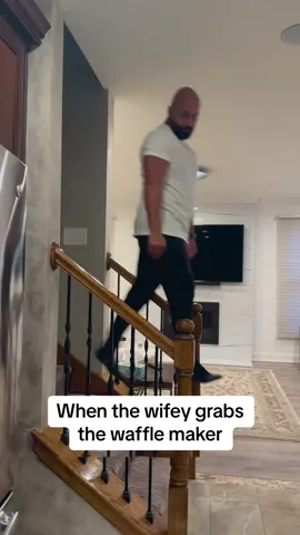 When the wifey grabs the waffle maker #fyp #foryoupage #parenting #family #wifey #familyof6 #funnyvideos #humor #younesfamily #waffles 