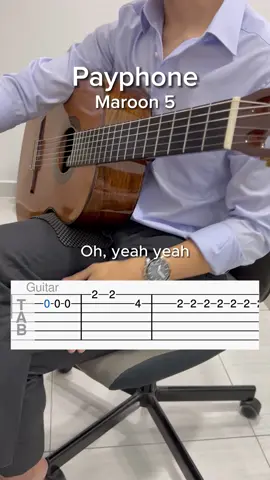 Payphone by Maroon 5 #payphone #maroon5 #guitartutorial #guitarcover #beginner #guitartabs