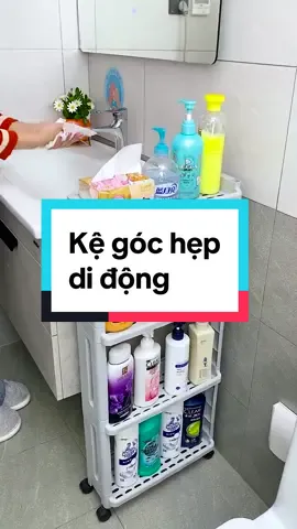 Kệ góc hẹp di động đa năng. Kệ 3-4 tầng để đồ dùng nhà bếp, phòng tắm. Để khe tiện dụng, gọn gàng, dễ di chuyển để dọn dẹp #kegochep #kephongtam #kedidong #giadung #nobimart #dcgr 