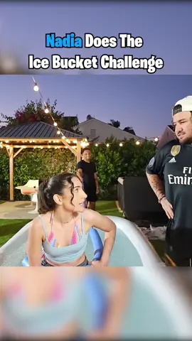 Nadia Does The Ice Bucket Challenge 💦 #nazra #nadia #azra #fyp #foryou #trending #gyatt