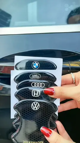 Car door bowl protection sticker, silicone material with exclusive car logo, practical and good-looking #cardoorbowlprotectionsticker #carsticker #carsupplies #caranticollisionstrip 