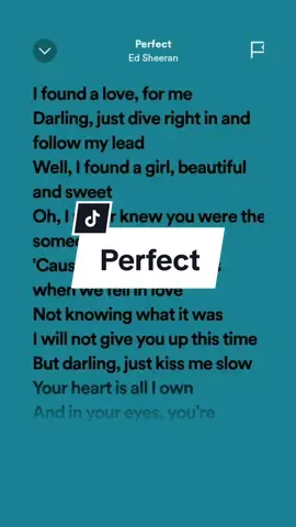 Perfect!🎶 #edsheeran #perfect #ruelyrics #spotify #songlyrics #viralllllll #fypシ #fypviralシ #trending 