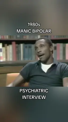 This video was used in the 1980s by psychiatrists to help identify bipolar disorder in patients. The man is most likely an actor but no definitive answer could be found.