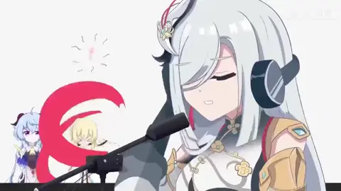 Singing Shenhe with Lumine and Ganyu #fyp #fypシ #genshin #GenshinImpact #shenhe #shenhegenshinimpact #ganyugenshinimpact #luminegenshinimpact #rickroll #song #yaosobi #funny #memes