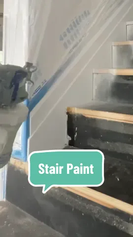 When you're too stubborn to read the directions... You have to redo it 🤦🏼‍♀️ I was in a rush to get this project further along because I want to start getting these treads installed! I forgot that there was a speed gauge so this sprayer was SLINGING paint.  The finish is still mostly smooth but I've got a few spots that went on too thick as a result I have to go back and sand it down a tad and give it another coat but lessen definitely learned These DIY projects are less about knowing what you need to do and more being confident that you'll figure out how to fix your mistakes Getting close to installing the treads! 🎉 #housetohome #diyrightnow #diyproject #stairdesign #newflooring #interiordesign #hometakestime 