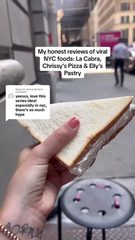 Replying to @clementmiao episode 2: cardamom buns, pizza, fruit sandos, and the pickle sweatshirt #viralfoods #nychotspots #nycviralfoods #nycfoodspots #lacabranyc #cardamombuns #chrissyspizza #nycpizzareviews #nycpizzatour #fruitsando #picklesweatshirt #nycfoodguide #foodcritic 