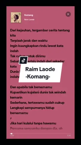 Raim Laode #komang #raimlaode #spotifyplaylist #liriklagu #music #spotify #fyp 