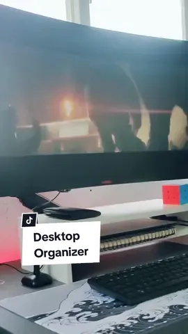 Desktop Organizer/ Monitor Holder #organizer #computer #setup #stepbystep #fyp 