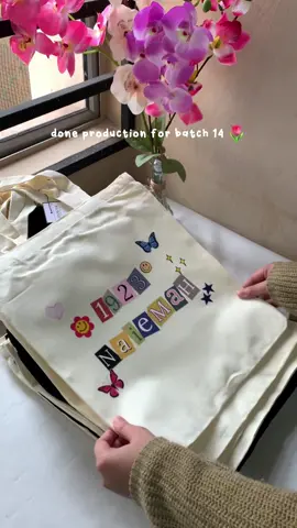 thank you everyone for supporting my small business ✨🌸💓 #fyp #customtotebag #totebagaesthetic 