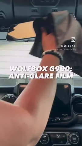 Where are my @wolfbox_official G900 owners at?!👋🏼 @screenprotech has created an Anti-Glare protective film for the @wolfbox_official G900 to entirely eliminate the daytime glare on the dash cam! 🙌🏼🔥 This will provide absolutely ZERO glare for anyone who needs to run the camera at all times due to limited/no visibility! This is a GAME CHANGER! Be sure to wait until the very end for a BEFORE & AFTER!🔥 NOTE: The anti-glare film will eliminate the “mirror” aspect of the dash cam, however, the film is also offered in HD for anyone still wanting the mirror capability along with added protection and help in eliminating finger prints.😉👌🏼 Head to linktree in my bio for a discount off of your very own! .  . . _________________ Partnerships: @opt7lighting @novsight @clixauto @stinger_offroad @lbdesignworks @goatstrailco @urban.jeeping @gpcaofficial @wolfbox_official @lasfitautolighting @mymedicofficial @cliqproducts @screenprotech @shine.armor _________________ Discount Codes: *See Linktree in IG profile  ______________ Photography: iPhone 12 Adobe Lightroom _______________________________ #screenprotector #howto #mod #DIY #protection #reelsvideo #reelsinstagram #installation #install