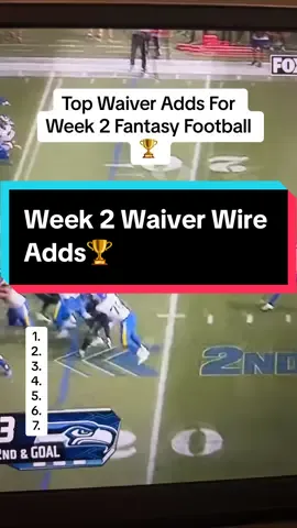 Make sure to get these guys on your squad for week 2🏆#nfl #fantasyfootball #fantasyfootballtips #fyp 
