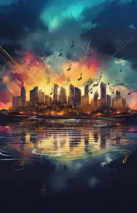 #CitySymphony #UrbanMelodies #ArtisticEchoes #aiart #kaiber #skyline 