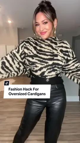 Fashion Hack For Oversized Cardigans — Turn Your Cardigan Into A Cropped Sweater ✨ #fashionhacks #grwm #fyp #styletok   Bringing back one of my favorite hacks from last year, just in time for Fall! 🍁🍃  Today’s Affirmation: “ I always live with compassion for all including myself” 🤍 Here’s a stylish way to turn your cardigans into a cropped sweater!  I wasn’t sure at first if I was going to like this trending fashion hack, but it definitely worked!  It’s worth trying out 💫 I’d recommend oversized cardigans as it may not work as well if it’s more fitted.  Also, I’ve seen this hack done where the front button part is tucked under, but I personally thought it was more practical to keep it untucked so you’re not having to fold it whenever it becomes undone. Memo: You’re only buttoning the bottom button when pulling the cardigan to the front after wearing it backwards.  TAG someone who would love this, & don’t forget to save this video to refer back to when styling! • #fashion #OOTD #styletips #outfitideas #tutorial #fashionstyle #todaysoutfit #todayslook #fashionhack #fashioninspo #fashiontiktok 
