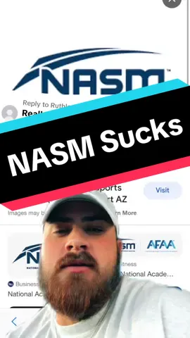 Replying to @Ruthless  nasm is barely acceptable as a beginner course #personaltrainer #nasm #bodybuilding 