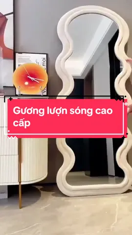 Gương lượn sóng khung gỗ bọc nỉ cao cấp nhập khẩu#xuhuong #xuhuongtiktok #Home #homedecor #viral #viralvideo #fyp #foryou #guongluongsongdenled 