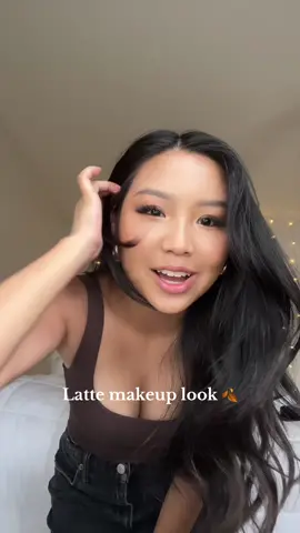 Latte makeup look on asian features with no makeup video 🤪 #lattemakeup #fallmakeuplook #fallmakeup #asianmakeup 