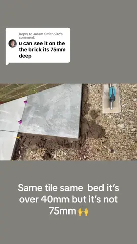 Replying to @Adam Smith502 same tile same bed its not 40mm buts its alot less than 75mm ⚒️