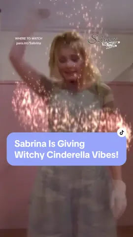 Sabrina is giving witchy Cinderella vibes!  #SabrinaTheTeenageWitch Now streaming on Paramount+ #witchtok #witch #tv #90s #90skids 