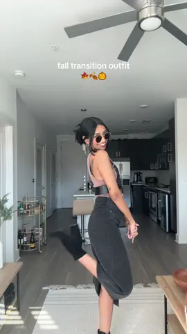 sound was longer than expected lol #falltransitionoutfit #falltrends #fallfashion #denimskirt #styleinspo 