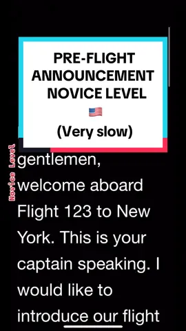 Soy Andrews Páez •  DUET THIS! Novice Level Speaking Skill.  PRE-FLIGHT ANNOUNCEMENT. 🇺🇸 Warning: Very Slow! If you want a higher level, try: Beginner Level @Soy Andrews Páez  Intermediate Level @Soy Andrews Páez  Advanced Level @Soy Andrews Páez  #español #aprendeespañol #teacher #azafata #piloto #flightattendant #avion #fp #spanishteacher #duet #trending #azafata #piloto #comandante #capitan #anuncio #fyp #monologo #divertido #learnenglish #english #englishteacher 