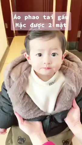 Áo phao tai gấu lót lông cừu cho bé#aokhoacchobe #aokhoacphaochobe #thoitrangtreem #thoitrangbetrai #yemchobegai #xuhuong 