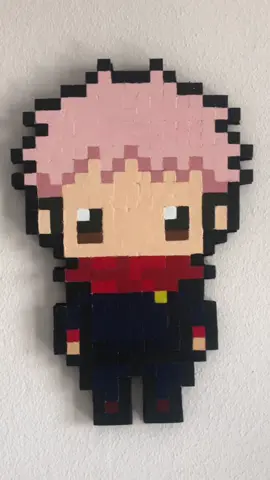 Who should i do next? #yujiitadori #itadori #jujutsukaisen #jujitsukaisenseason2 #jujutsukaisenart #pixelart #pixel #painting #woodcube #handmade #bricolage #woodcubescraft 